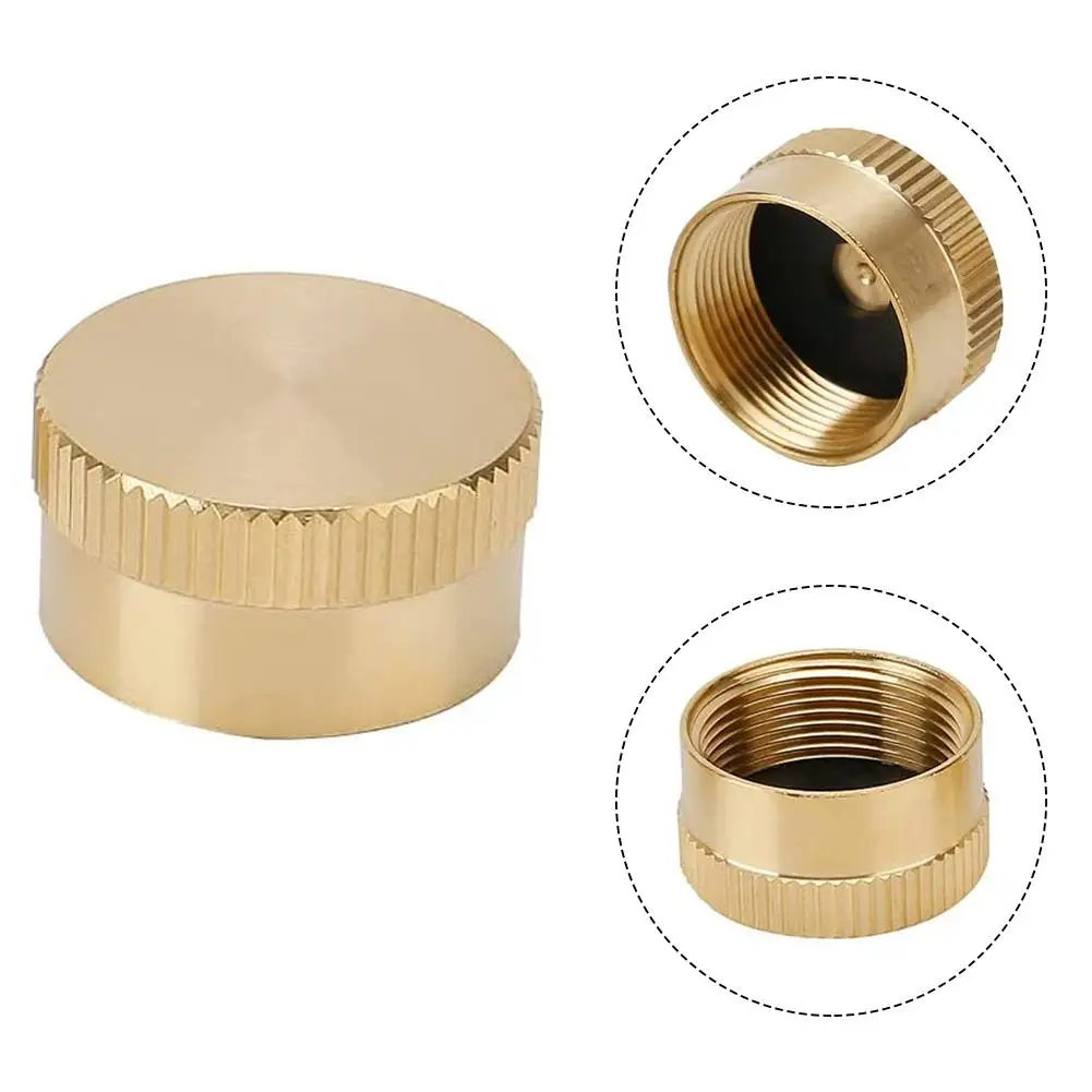 6Pcs Brass Refill Cap 1 LB Propane Bottle Cap Gas Tank Cylinder Sealed Protect