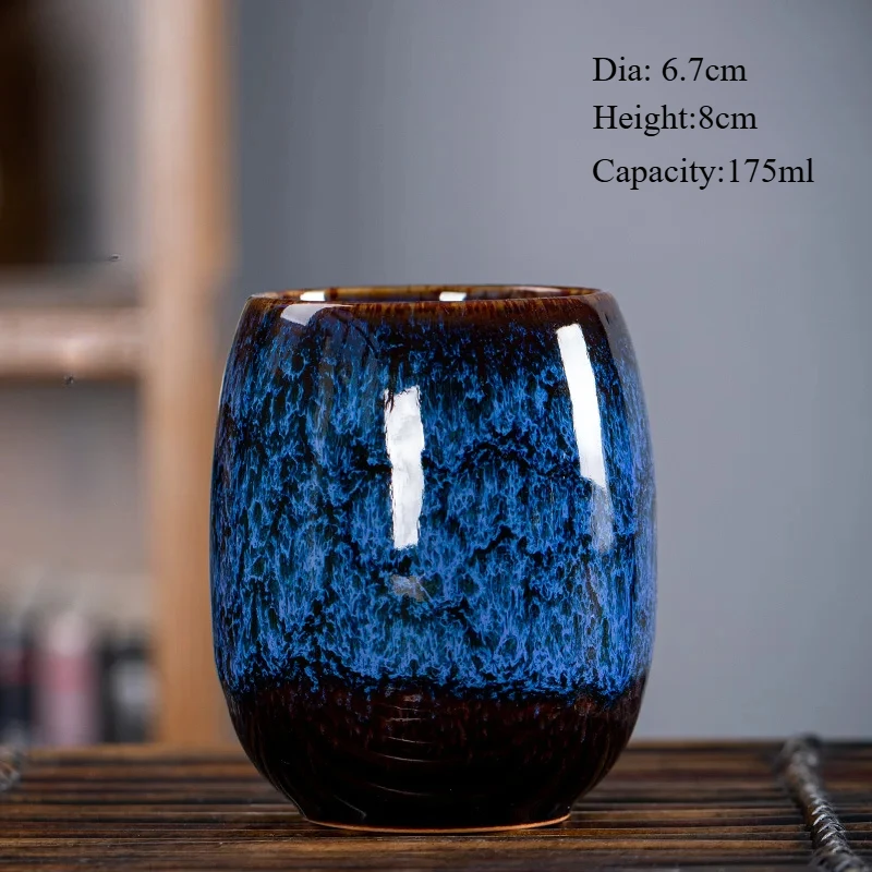 175ml Chinese Retro Ceramic Tea Cup Creative Ceramic Coffee Mugs Classical Pottery Teacup Gift Box