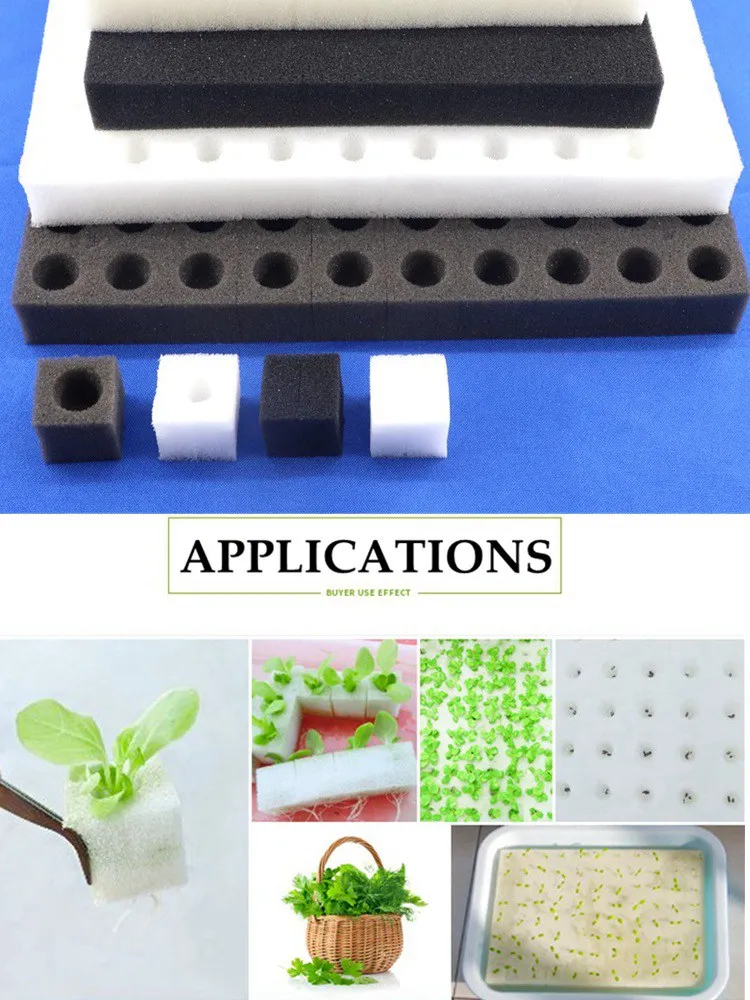 2-10pcs 250mm by 250mm Nursery Sponge Gardening Hydroponics Sponge Vegetables Hydroponics for Garden Supplies
