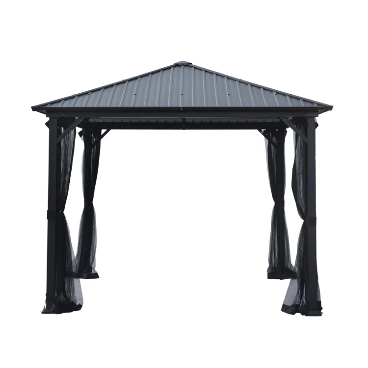 Personalizzato 10X10 Ft. Gazebo Hardtop In Alluminio Moderno Da Esterno 3X3 M 10 'X 10'