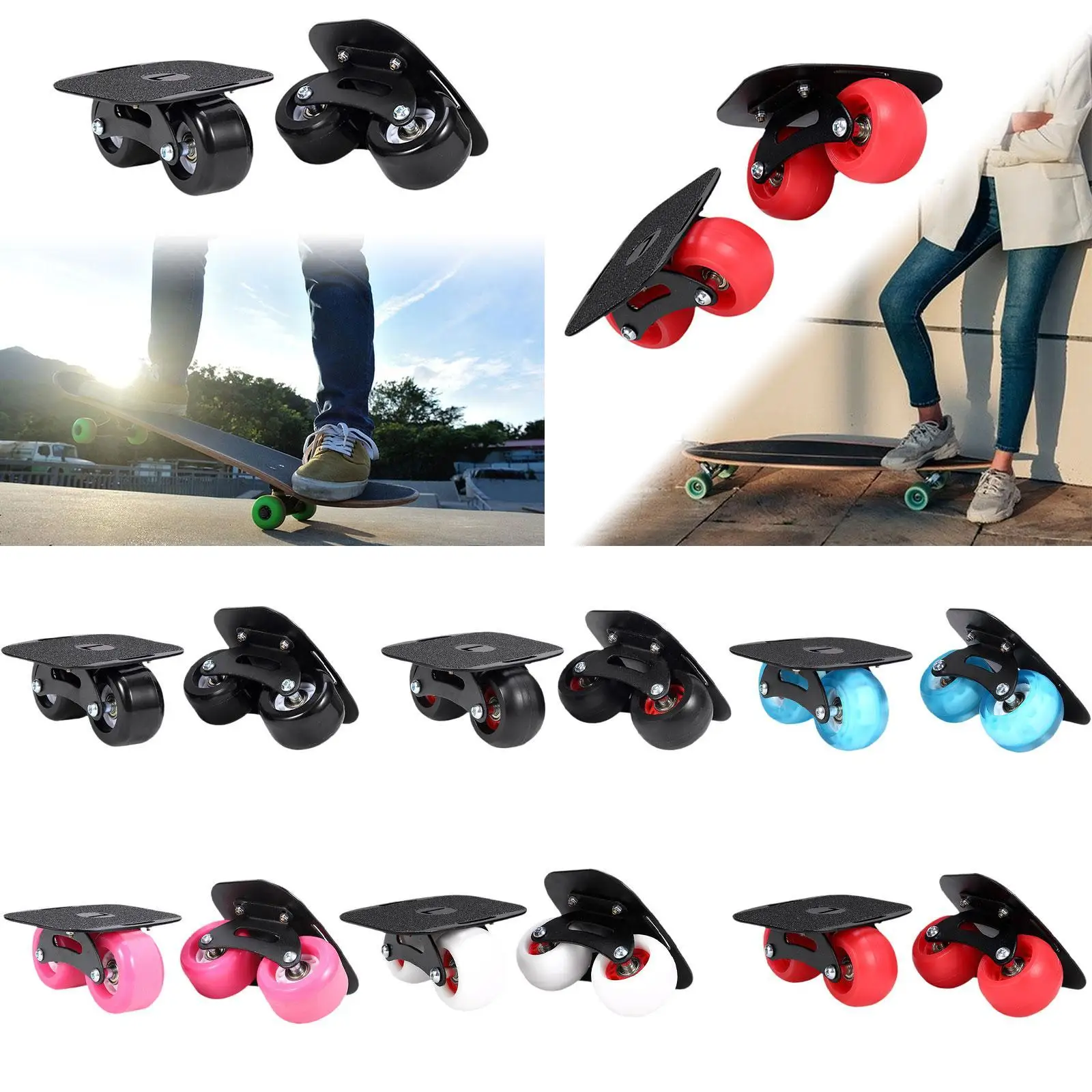 1 Pair Drift Skates Comfortable Split Skateboards for Outdoor Sliding Women 1 Pair Drift Skates Comfortable Split Skateboards for Outdoor Sliding Women