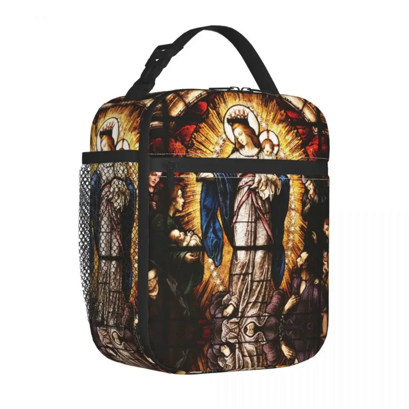 

The Virgin Mary Insulated Lunch Bags Thermal Bag Meal Container Jesus Catholic Christ God Vintage Tote Lunch Box Food Handbags