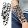 1pc Rounded Font Arm Waterproof Temporary Tattoo, Long-Lasting 1-2 Weeks, Realistic Semi-Permanent Fake Tattoo 1