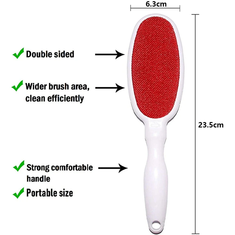 2 Pack Brush Garment Brush Reusable Double Sided Lint Remover For Clothes Pet Hair