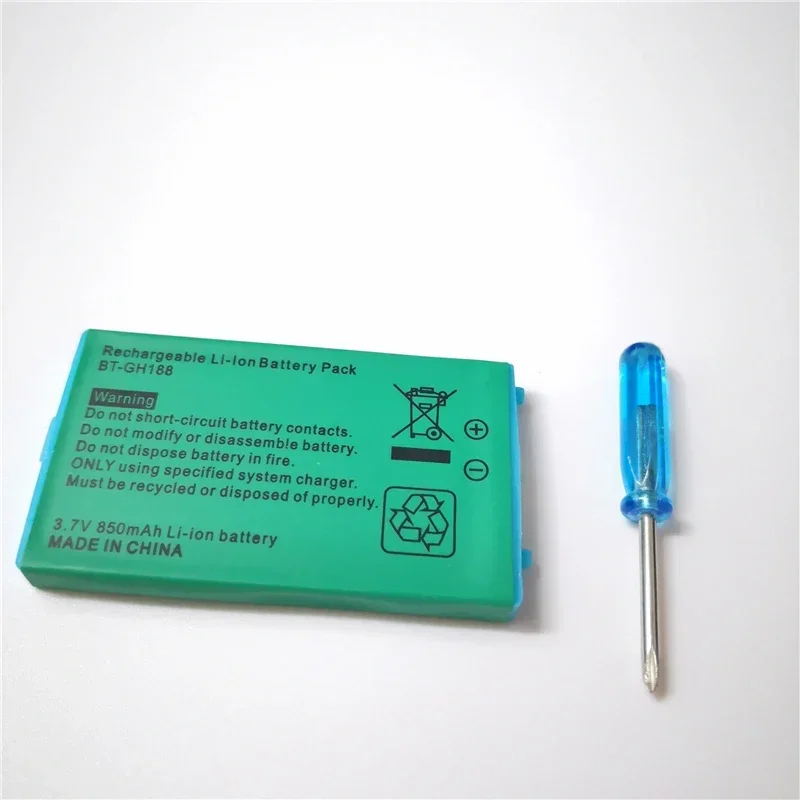 3.7V 850mAh Rechargeable Li-ion Battery Pack For Nintendo GBA SP Gameboy Advance SP Replacement Batteries with Screwdriver