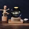 6cm 3D Crystal Ball Crystal Planet Night Light Laser Engraved Solar System Globe Astronomy Birthday Gift Home Desktop Decoration 2
