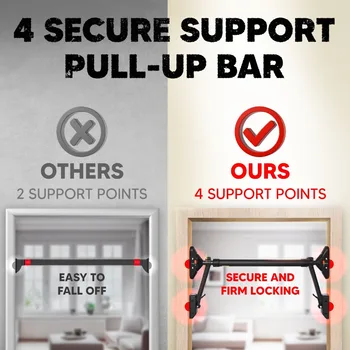 Pull Up Bar for Home Gym: DualDirection Support System Enables Full Upper Body Workout Adjustable Height Fitness Training Equip 6