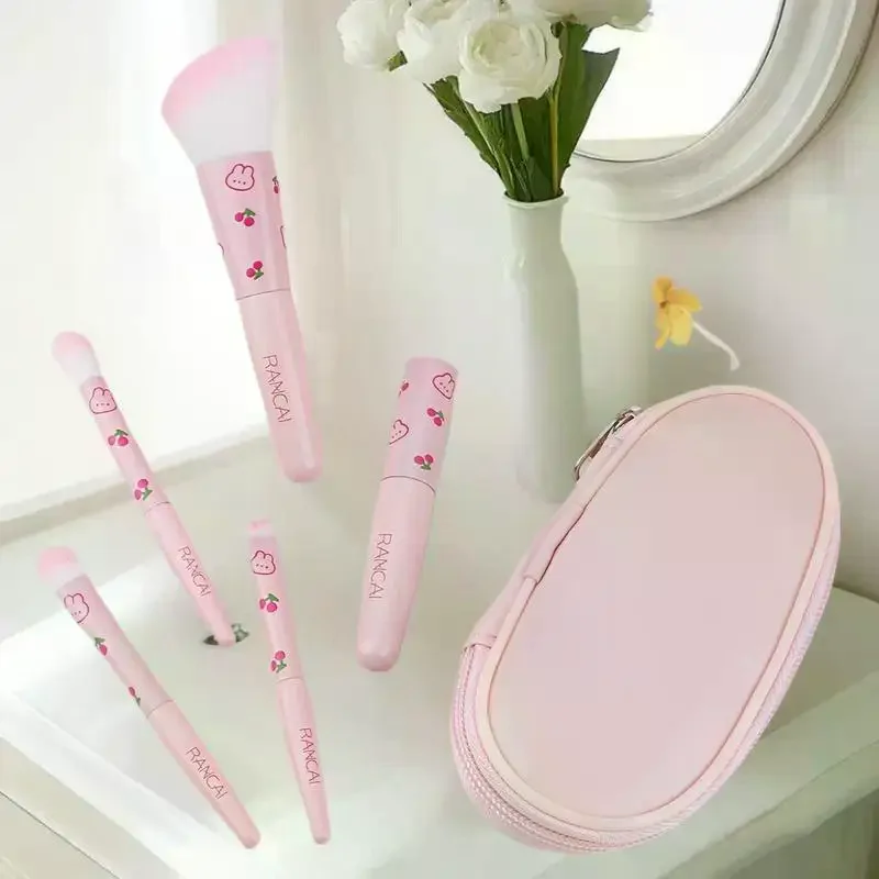 5-Piece Premium Makeup Brush Set with Case