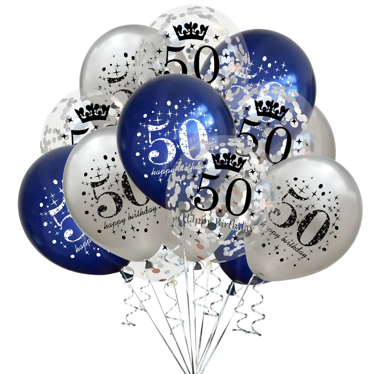 thumbnail image 1 of 15 globos inflables de confeti con números para cumpleaños, decoración para fiestas de 18, 21, 30, 40, 50, 60 y 70 años, globos de helio para cumpleaños de adultos, 1 of 5