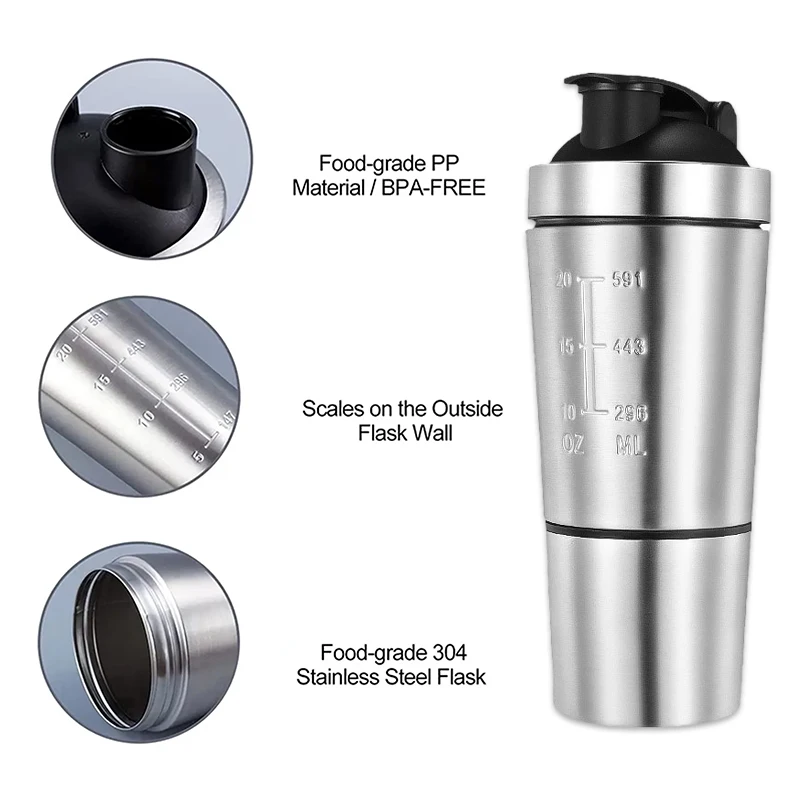 Stainless Steel Protein Shaker 3