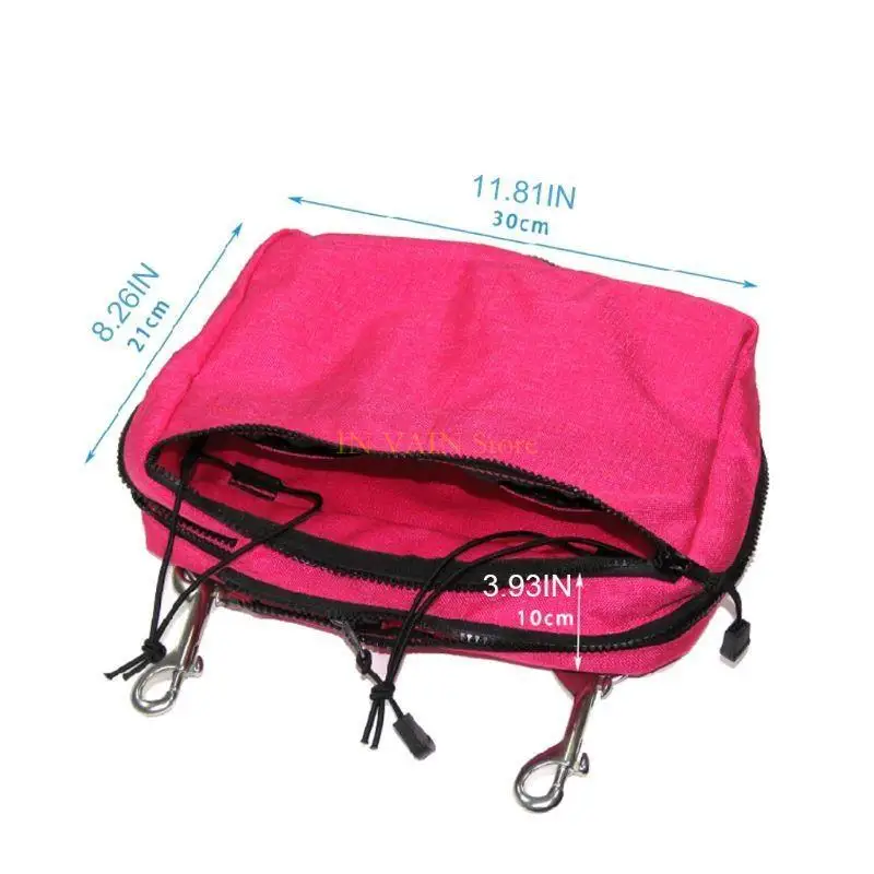 M5TC 30x21cm Snorking Drifting Diving Gear Storage Bag Purse Side Mount Hanging Pocket Zipper with Double Trigger