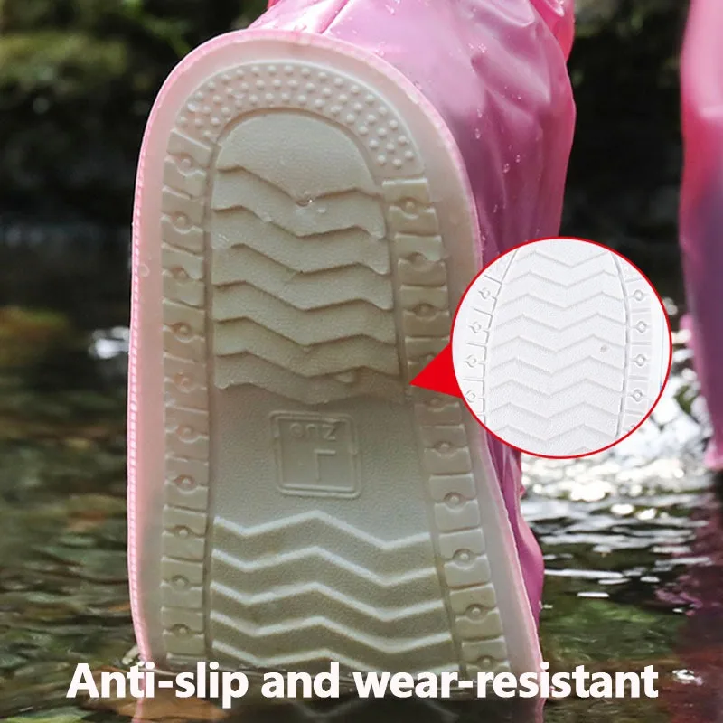 Waterproof Silicone Reusable Non-Slip Wear-Resistant Rain Shoe Covers Protector for Outdoor Rainy Day silicone shoe covers rain shoe covers rain shoe protector shoe covers