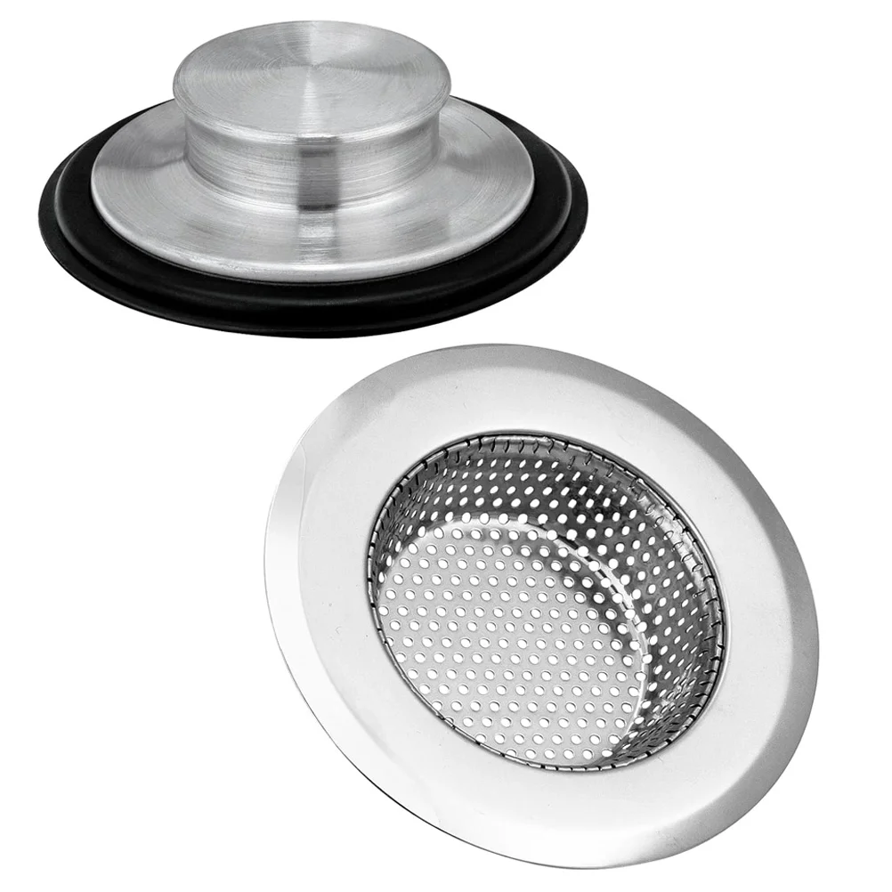 

Sink Filter Kitchen Net Strainer Metal Drain Stopper Flat Head Strainers for Stainless Steel