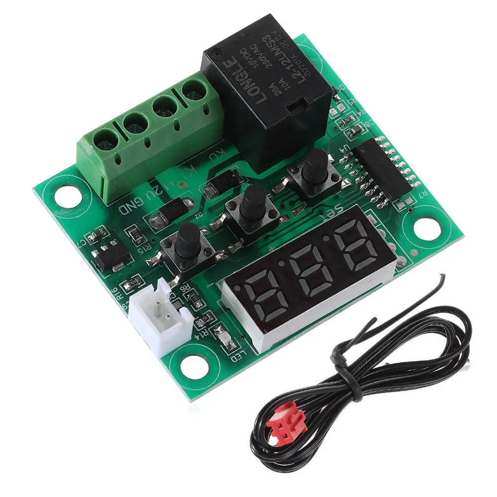 W1209 DC12V Digital Cool Heat Temp Thermostat Temperature Thermometer