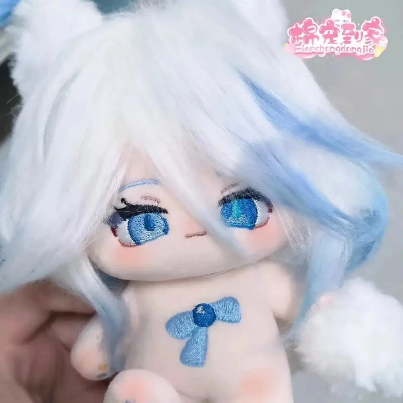 Game Genshin Impact Focalors Furina Cute Girl 20cm Nude Doll Plush Toy Stuffed Soft Plushie