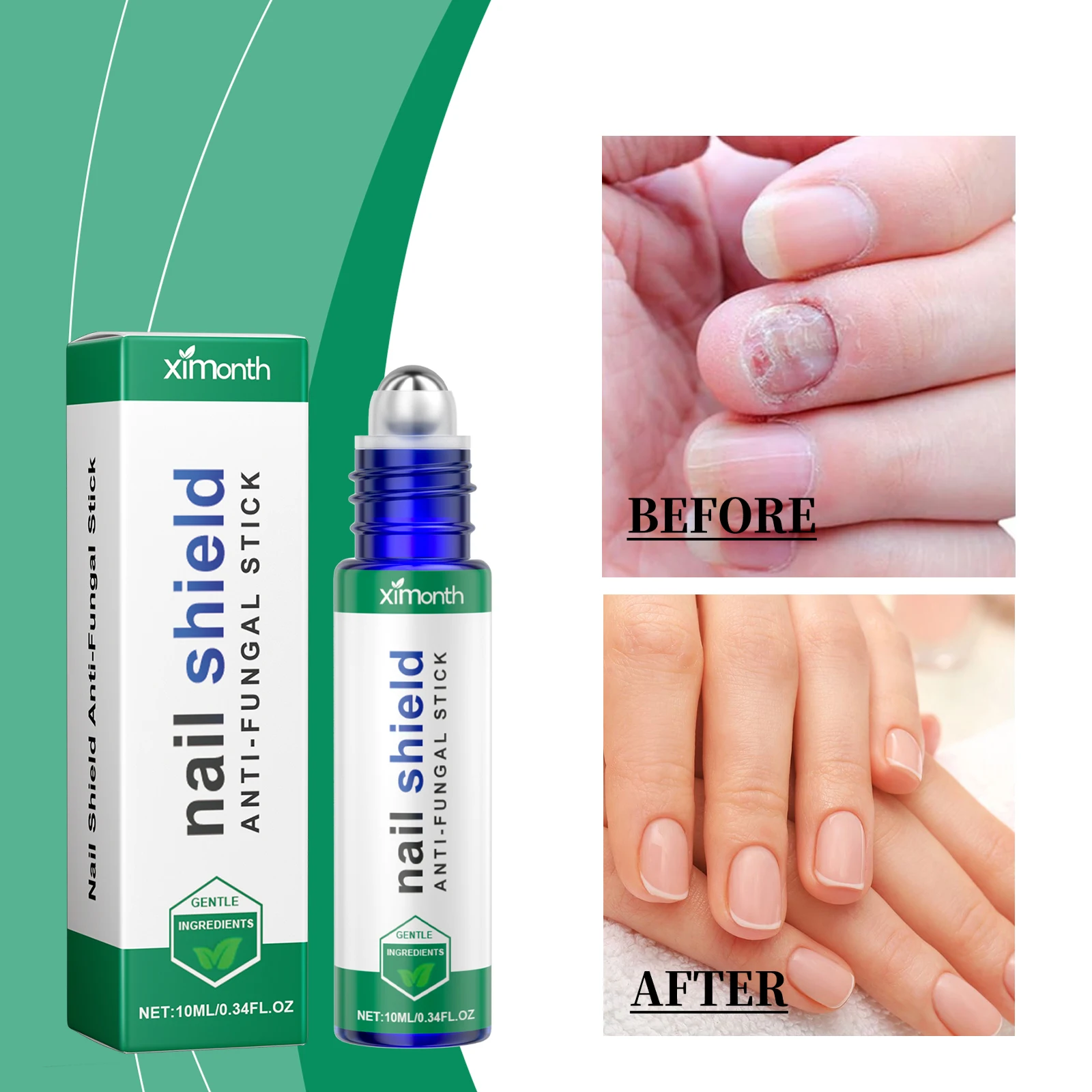 Nail care ball stick Daily cleansing hands and feet nails soft and moisturize nail surface gentle nourishing armor stick