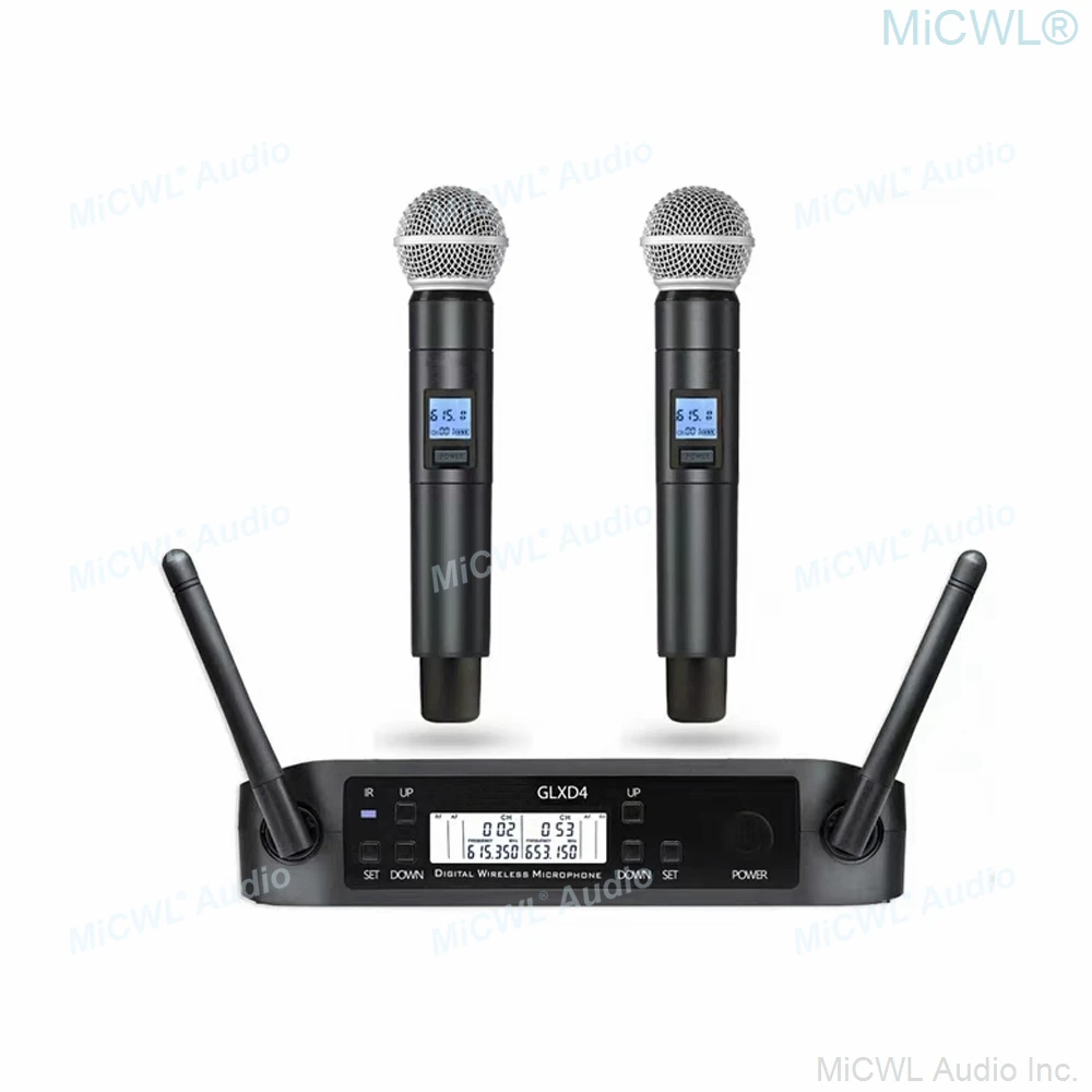 Microfono Wireless Sm A 2 Canali Karaoke Mic System 58 Palmare Dynamic High Qulaity