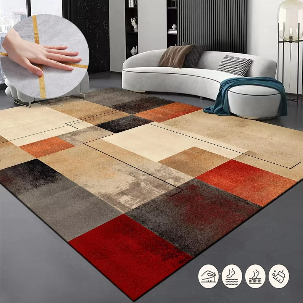 Nordic Large Size Abstract Rugs for Living Room Light Luxury Sofa Area Decoration Carpets Home Bedroom Lounge Non-slip Floor Mat floor mat decorative carpet non slip carpet