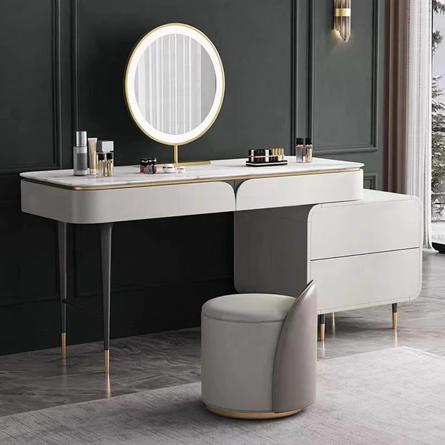 Chambre à coucher luxe vanité Table tiroir élégant maison maquillage vanité Table filles multifonctionnel Comoda Pra Quarto commodes 1