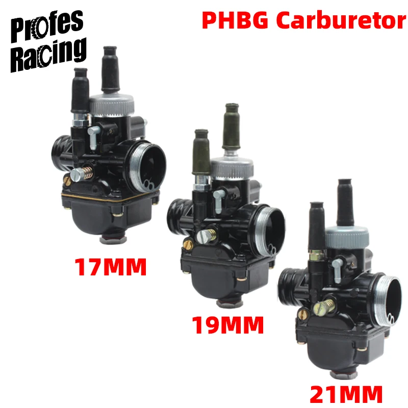 

Motorcycle Carburetor PHBG Racing 17 19 21MM Carb with air intake Moped Scooter 2T For Dellorto RS50 47cc 49cc GY6