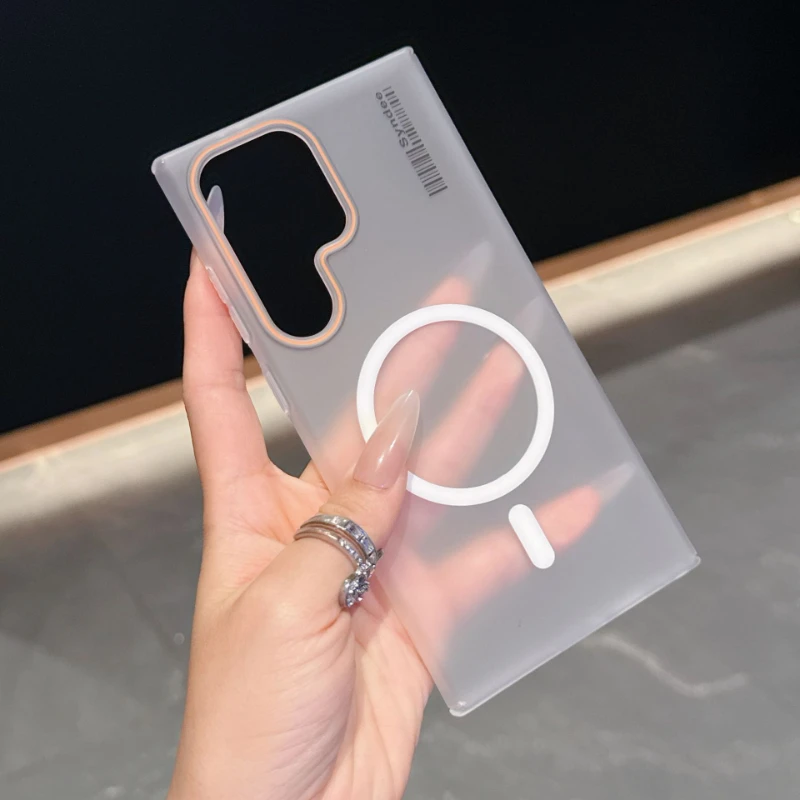Luxury Matte Double Color Magnetic Charger Ultra Slim Case