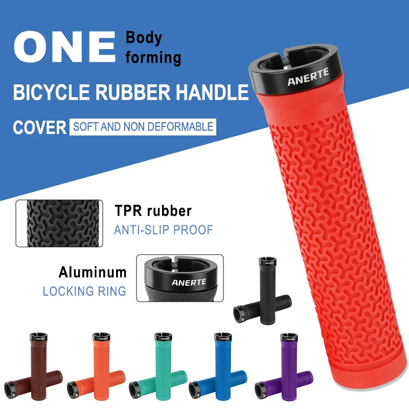 Bicycle Handle Bar Grips MTB Single-sided Locking Rubber Non-slip Cycling Accessories 2026