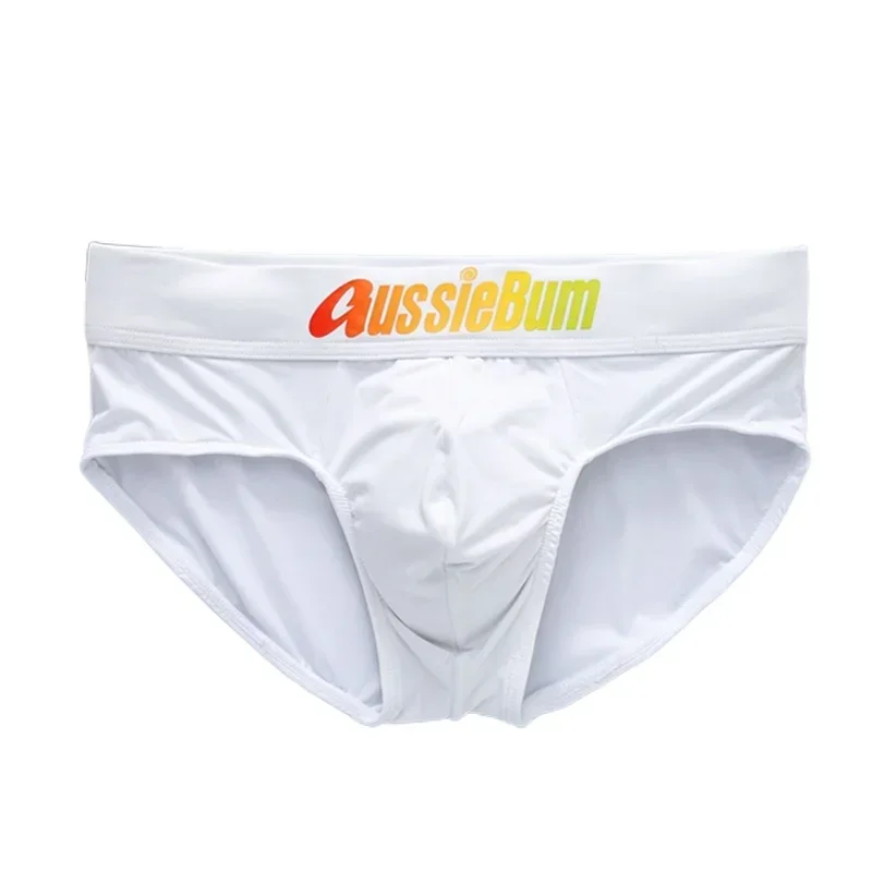 Men's briefs milk silk low waist elastic color belt comfortable U convex bag 6