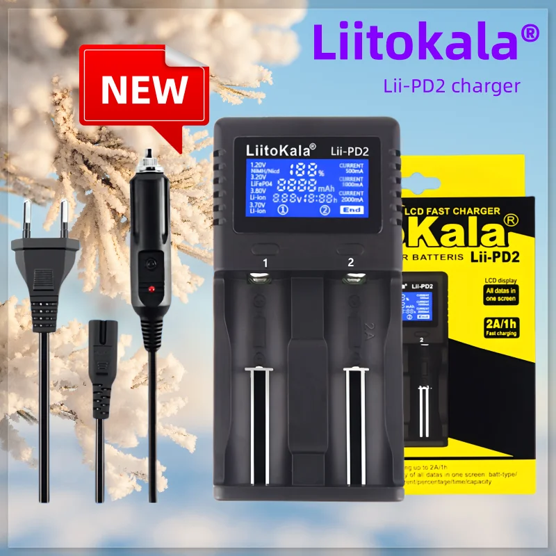 

LiitoKala new lii-M4 lii-PD4 Lii-M4S lii-500 Lii-PD2 Akku Ladegerät AA AAA Ni-Mh Ni-Cd Batterien 18650 Batterie Ladegerät