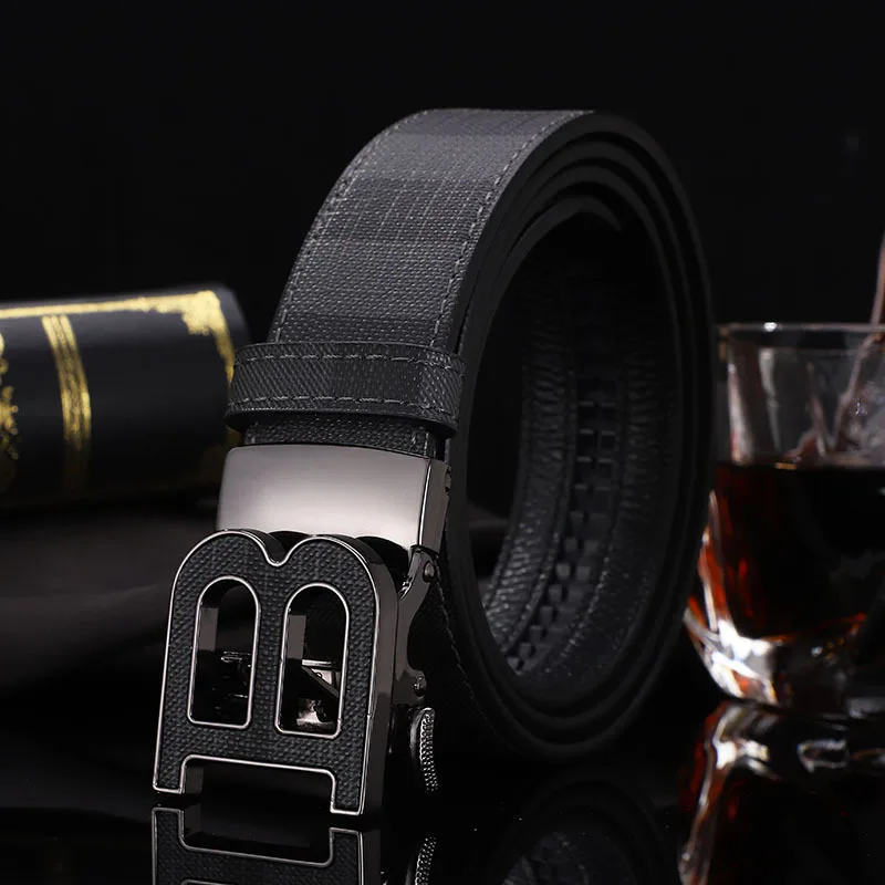Neue Breite 3,4 cm männer Gürtel Formale Echt Leder Leinwand Gürtel männer Hohe Qualität Metall Schnalle Männlich Gürtel für männer jeans arbeit gürtel – Detail 10