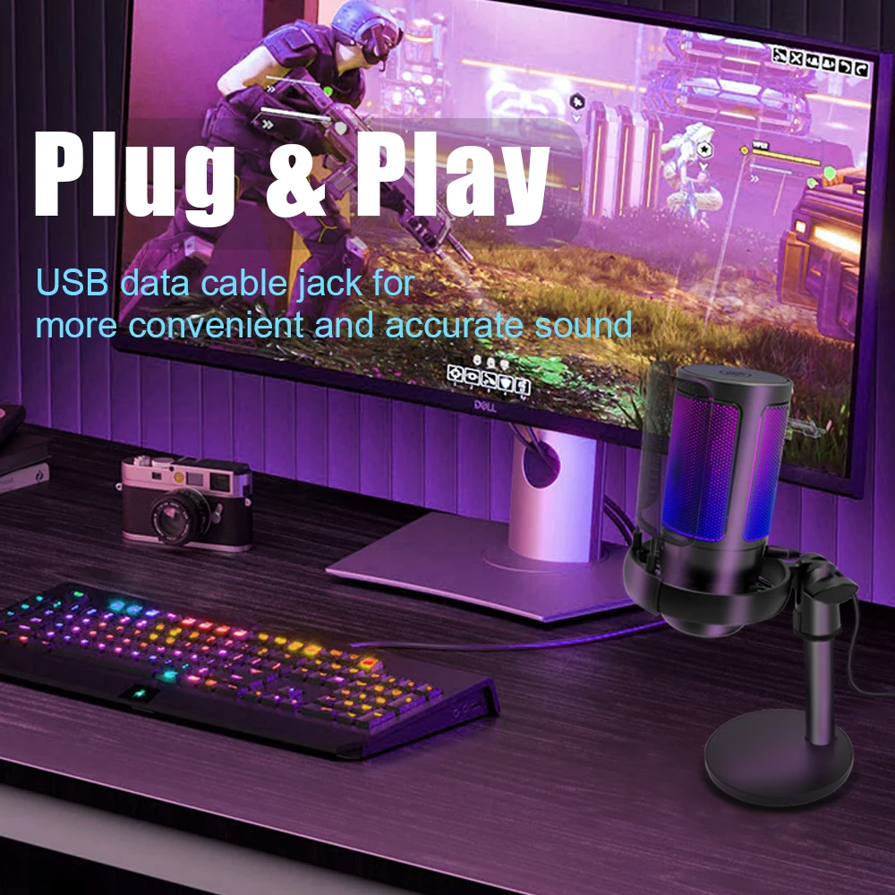 NearStream مكثف USB XLR ميكروفون سطح المكتب التوصي...