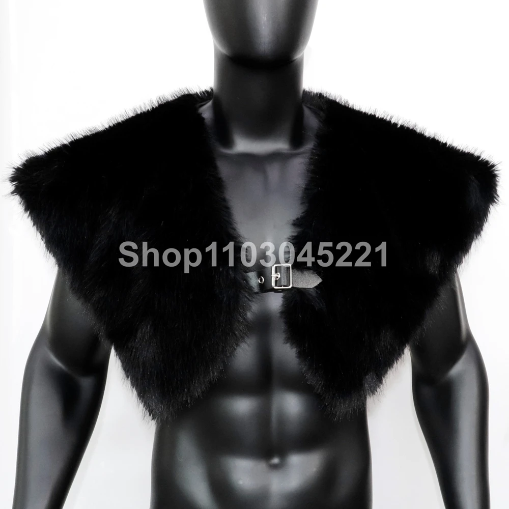 Scialle In Pelliccia Sintetica Vichingo - Mantello Medievale Per Cosplay E LARP - Foto 8