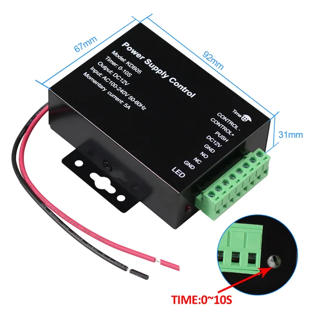 DC 12V Access Control Power Supply Switch 5A 3A Output AC110V-240V Input Power Source Supplier Adapter for Video Intercom System 3