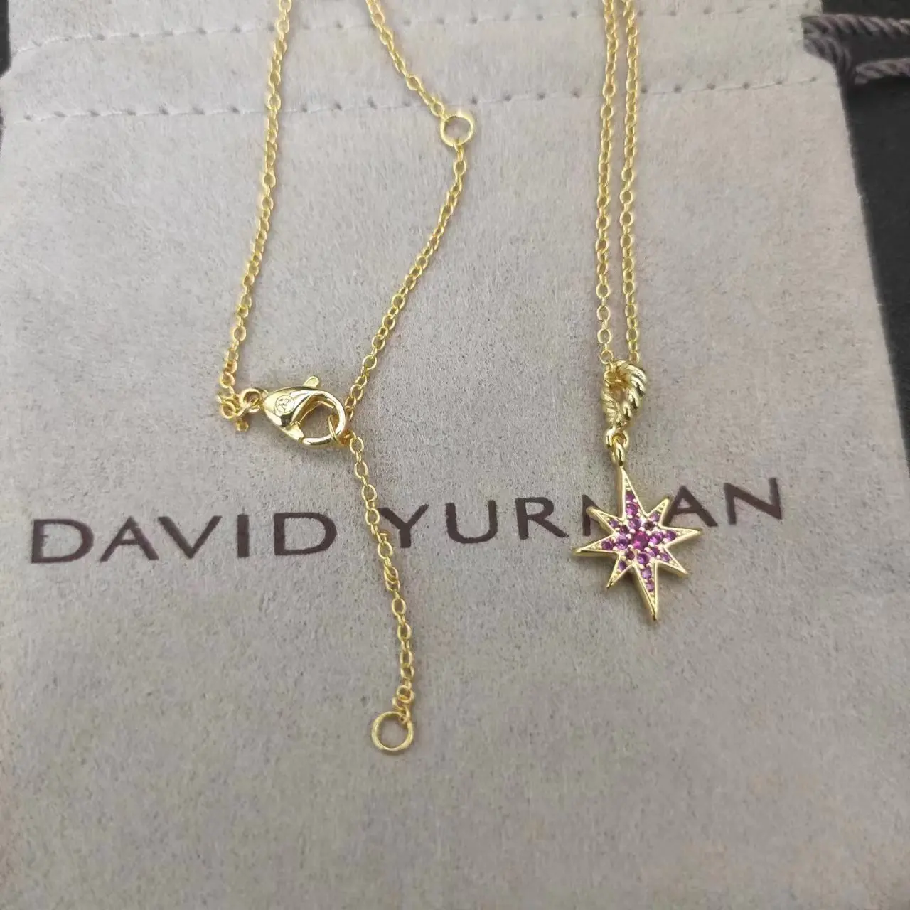 Moon and Star Amulet in Sterling Silver with 18K Yellow Gold and Diamonds,  21mm | David Yurman