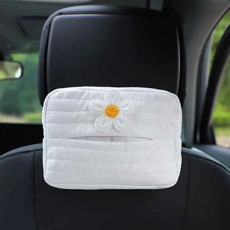 thumbnail image 1 of Caja de pañuelos de tela con dibujos animados para el coche, caja de papel colgante para el respaldo del asiento del coche, suministros multifuncionales para el interior del coche, 1 of 5