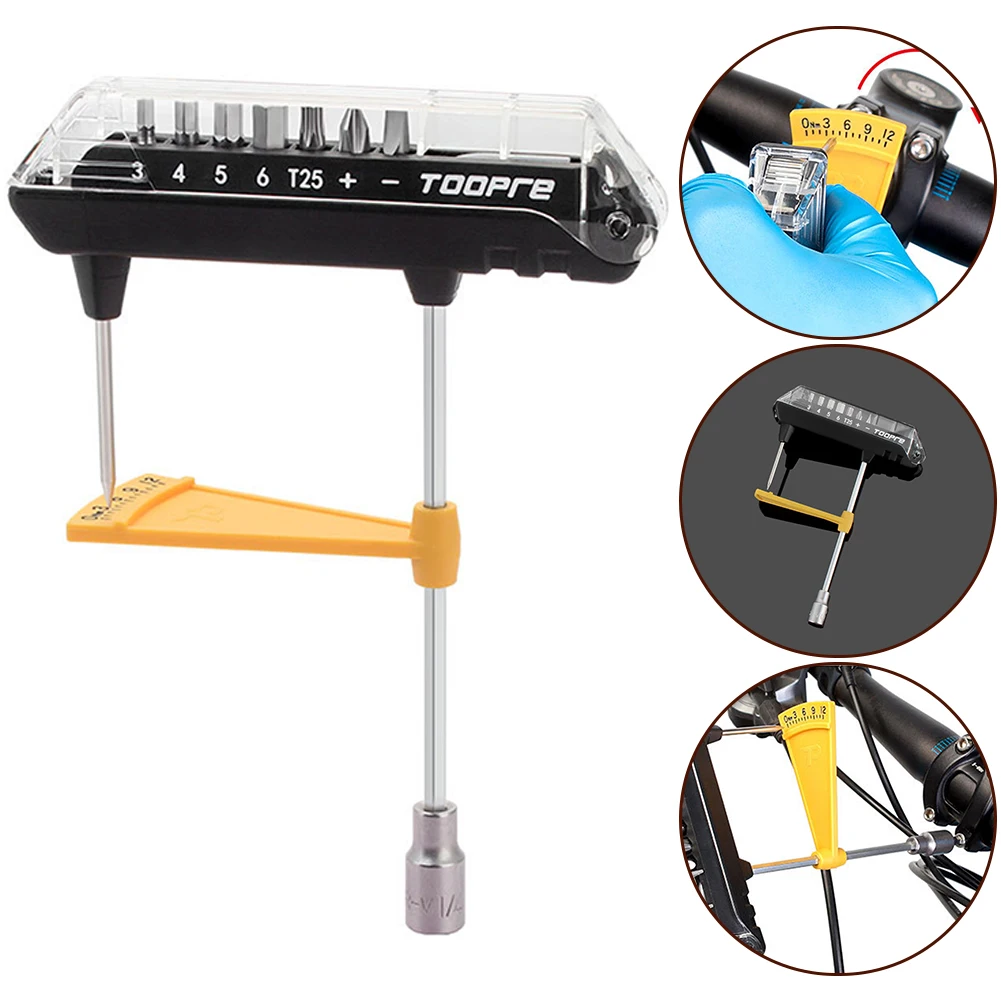 

Bike Torque Wrench Kit 3-12 Nm With Bits Bike Pointer Parameter Tool Socket Spanner Bicycle Accessories Parts