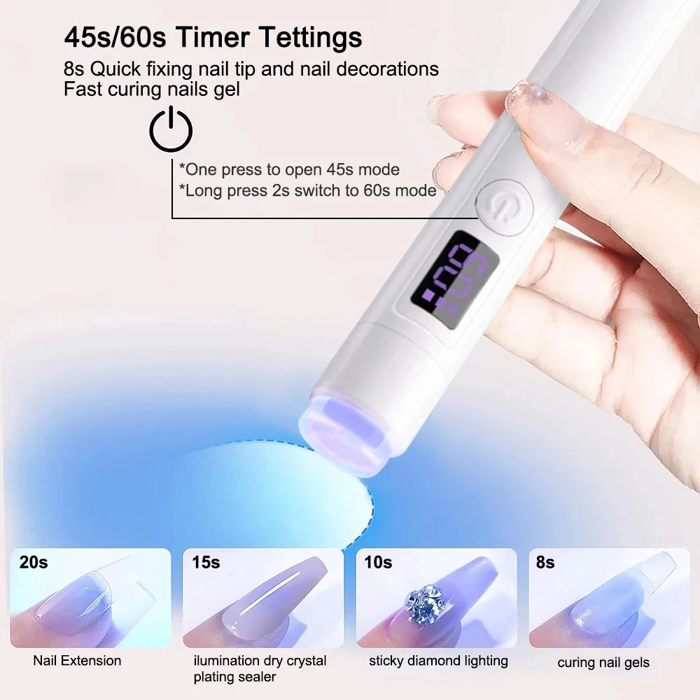 Professional Ultraviolet Mini Nails Drying Light UV LED Nail Lamp Table  With Stand For Manicure Portable Nail Dryer Stand Lamp 3