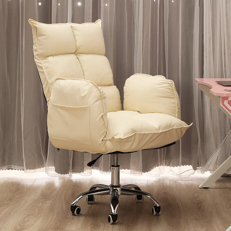 

High Back Office Chairs Wheels Neck Support Ergonomic Comfortable Office Chair Cover Stretch Recliner Silla Office Furniture