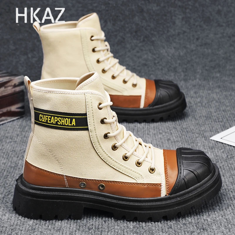 

Мужские ботинки на толстой подошве, удобные нескользящие износостойкие уличные модные Универсальные популярные модели, весна-осень