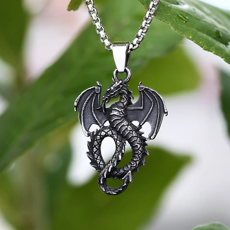 Collar De Dragón Para Mujer, Plata De Ley 925, Colgante De Espada De
