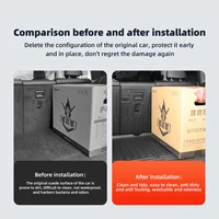 LUCKEASY For Tesla Model Y 2021-2024 Rear Seat Backrest Protective Pad Trunk Mat Car Interior Accessories Anti-Kick Pad 3