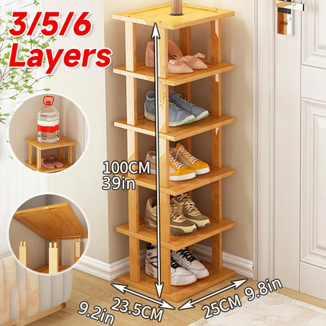 40/60/80/100CM Wooden Shoe Rack Save Space Boots Shoes Storage Organizer  Home Furniture Door Corner Seam Cabinet Shoe Drawer - AliExpress