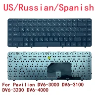 New US Russian Spanish Laptop Keyboard For HP Pavilion DV6-3000 DV6-3100 DV6-3200 DV6-4000 Notebook PC Replacement