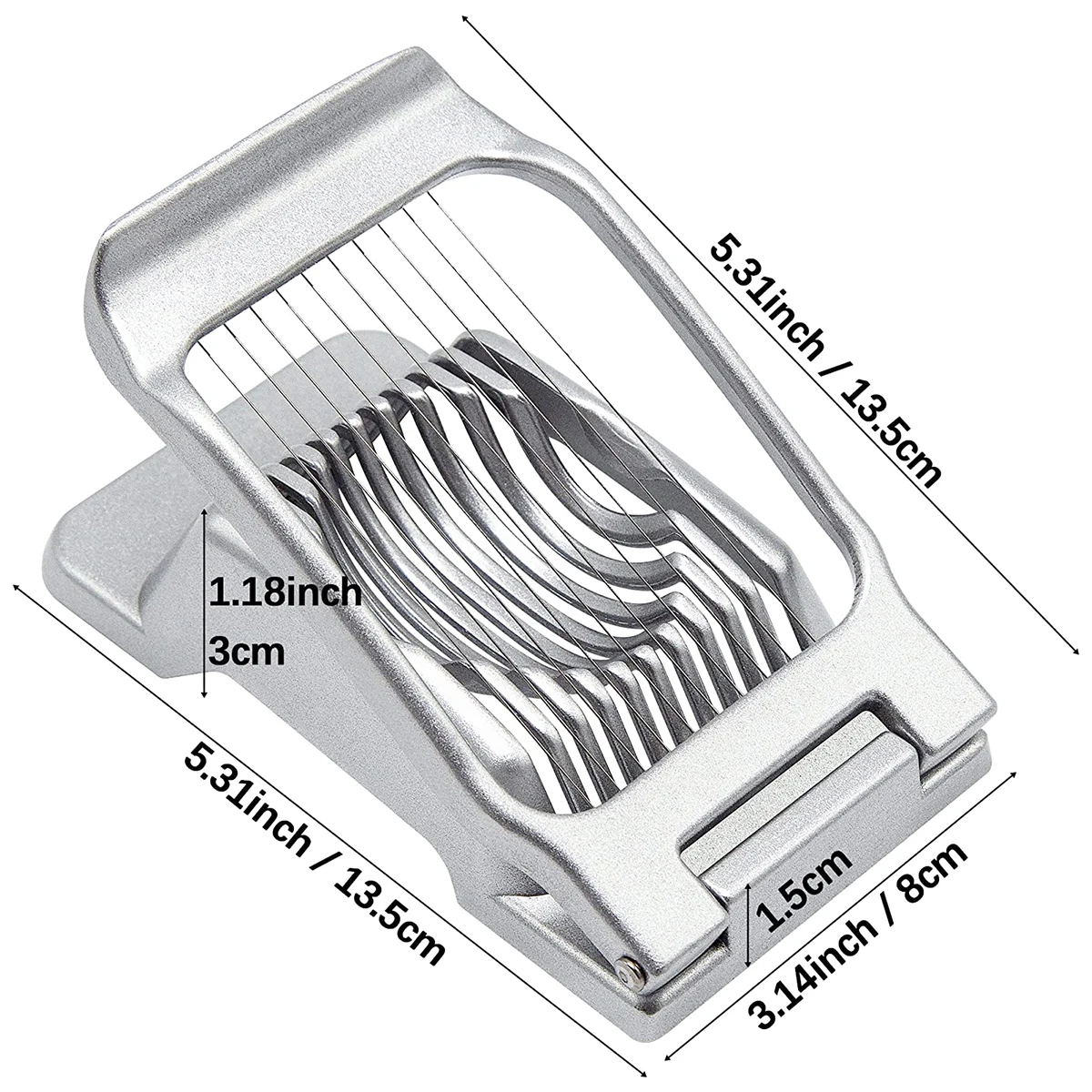 Description Picture 3 of itemEgg Slicer Heavy-Duty Aluminum Alloy Egg Slicer Multifunctional Manual Egg Slicer Home Kitchen Mini Manual Boiled Egg Slicer
