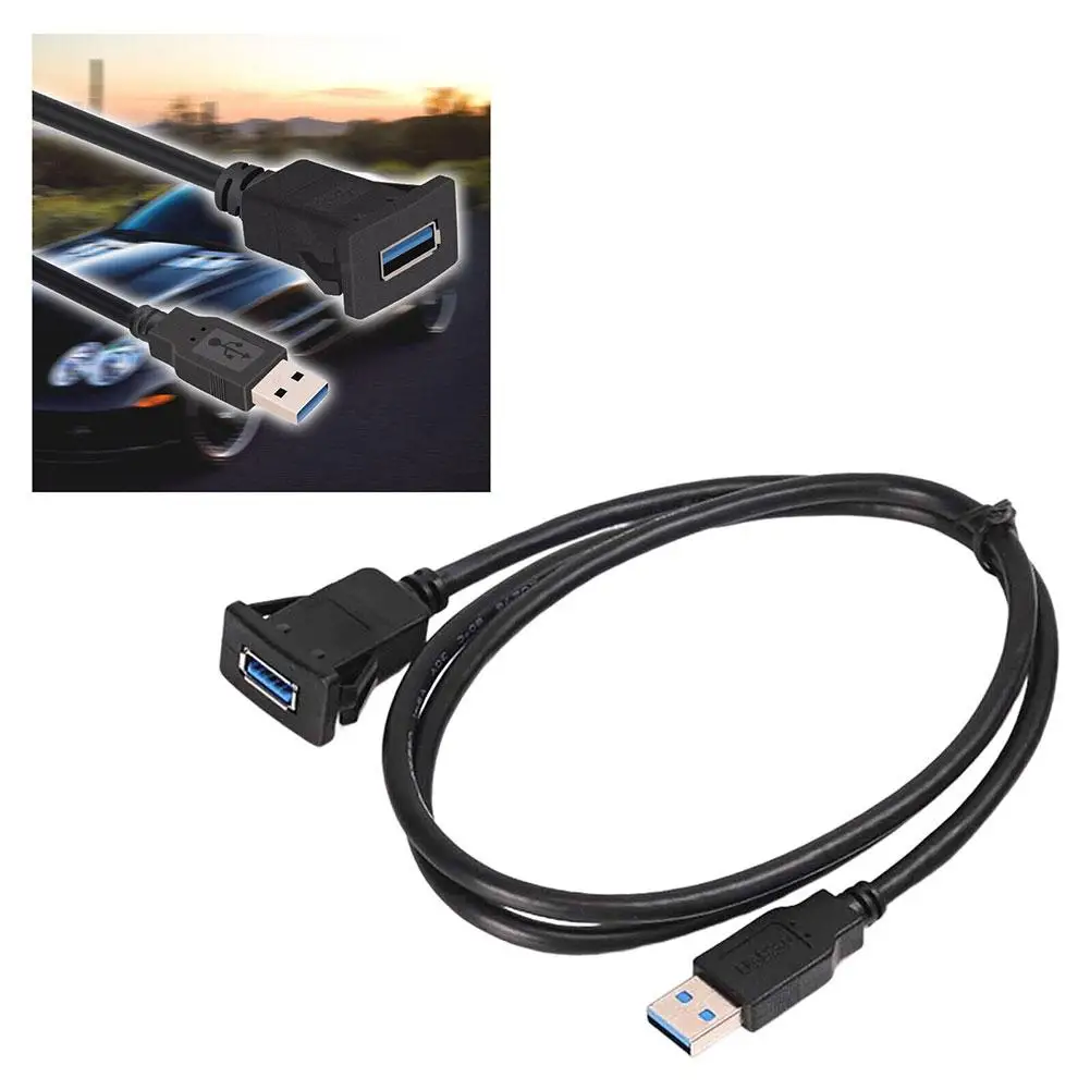 

Usb Panel Cable Waterproof Cable Usb2.0 Male To Female Extension Car Cable Car Dashboard Cable Extension 1m P8n7