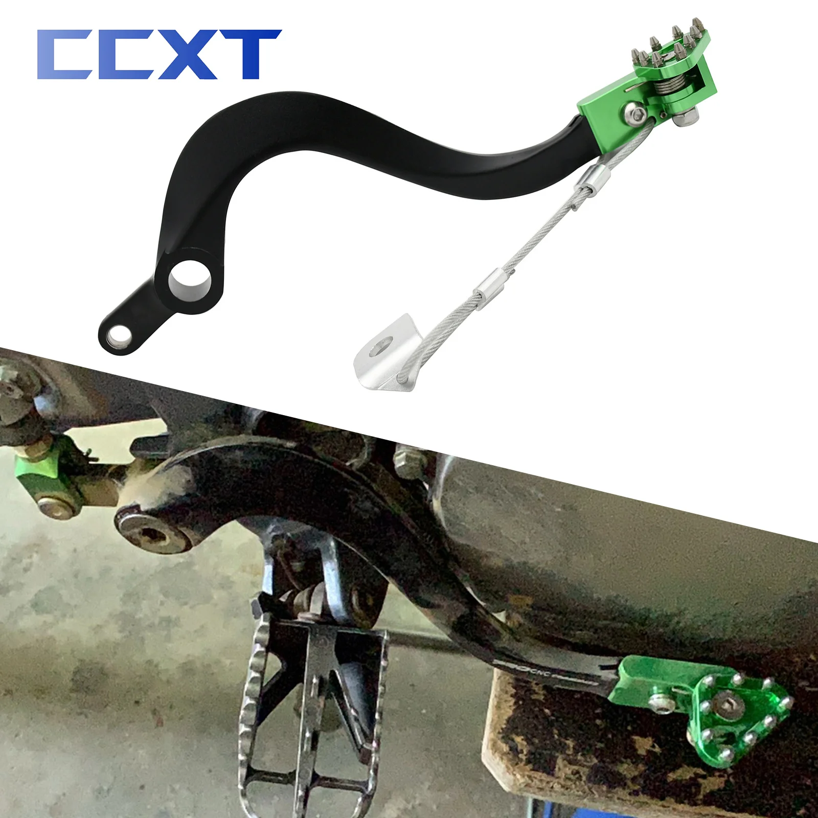 Motocross CNC Foot Brake Rear Lever Pedal For KAWASAKI KX250 KX450 2019