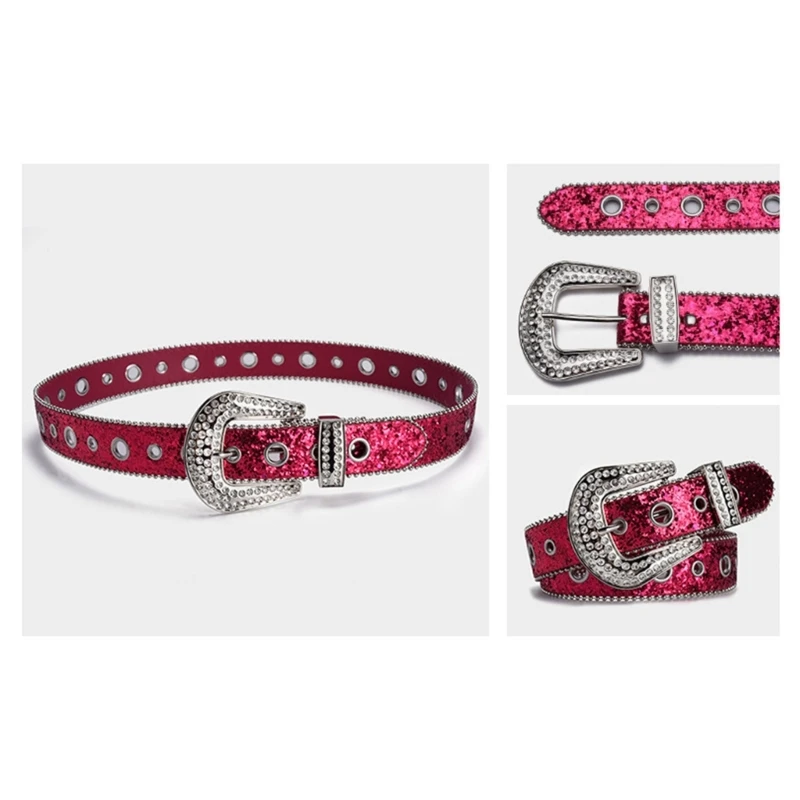 

Multiple Color Waist Belt Western Sequins Belt Cowgirl Cowboy Belt