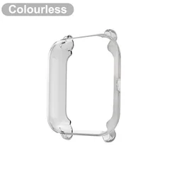 Durable TPU Smartwatch Case with Screen Protector and Bumper Cover for Amazfit GTS 2 or 2e (Transparent)