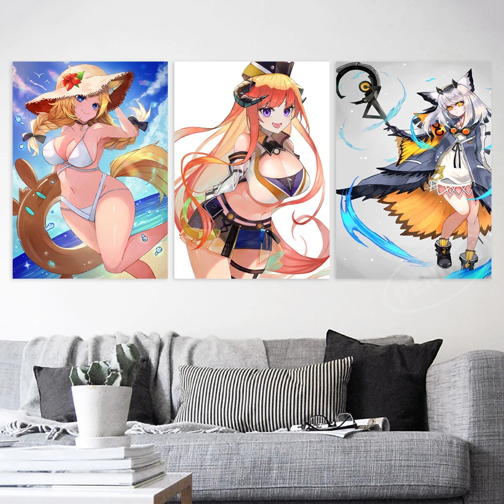 

Wall Art Arknights Home Decor Game Canvas Whislash Printed Bagpipe Painting Specter Poster Suzuran Living Room Pictures No Frame