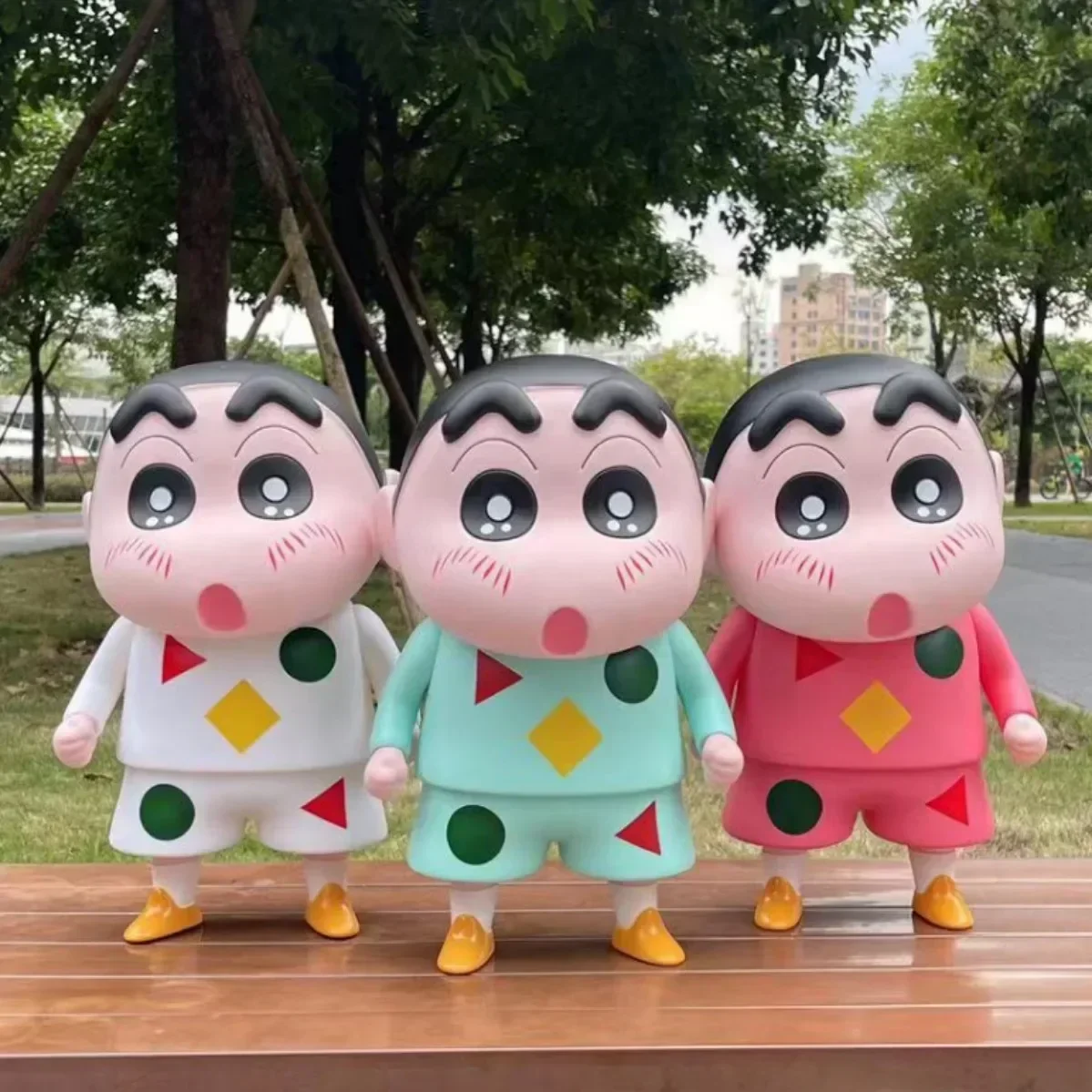 

Crayon Shin-Chan Figures Series 42cm Model Bag+Hat Peripheral Car Ornament Doll Collection Decoration Anime Limited Kids Gifts