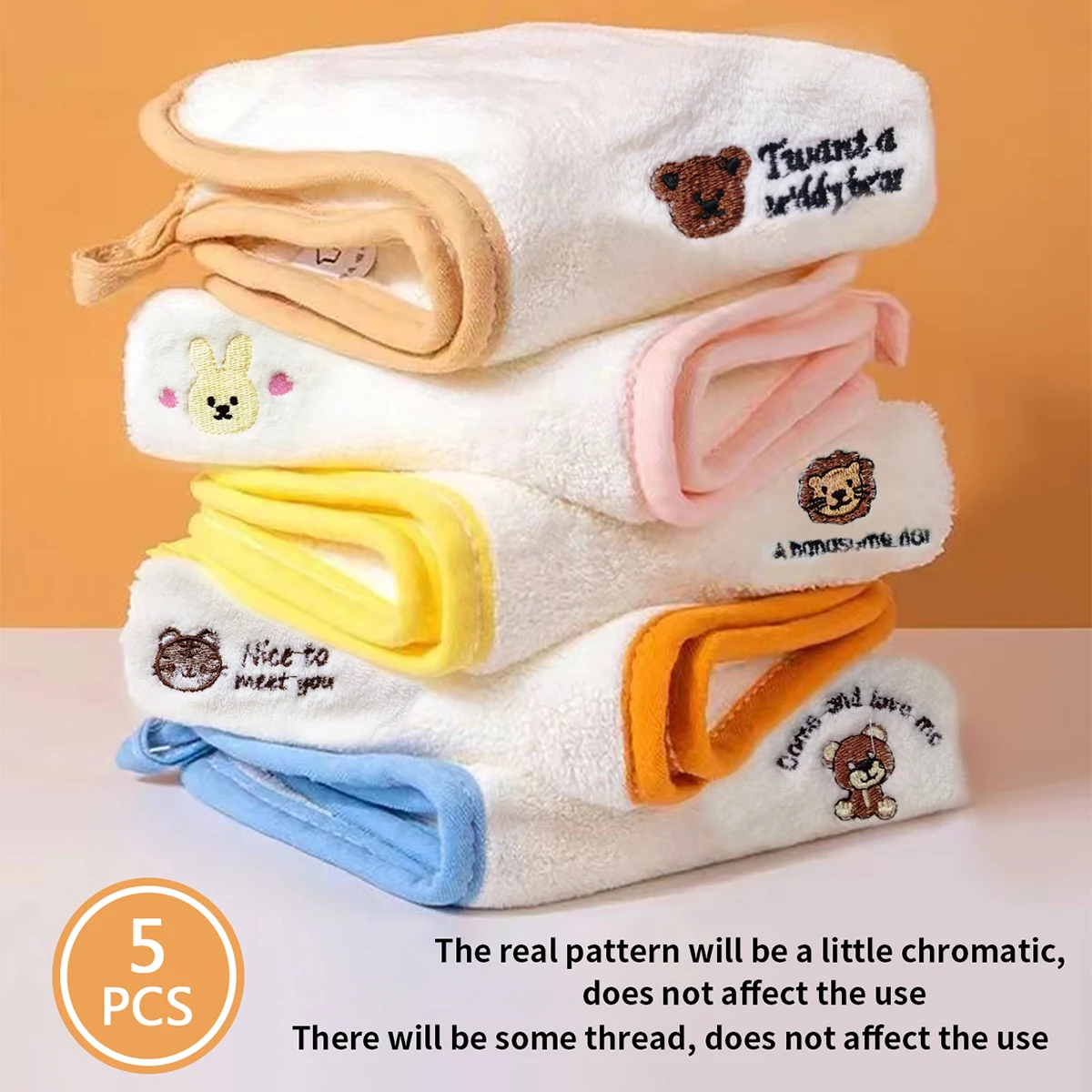 Baby Towel 5PC Baby towel super soft newborn baby face towel Children's handkerchief kindergarten face hand small